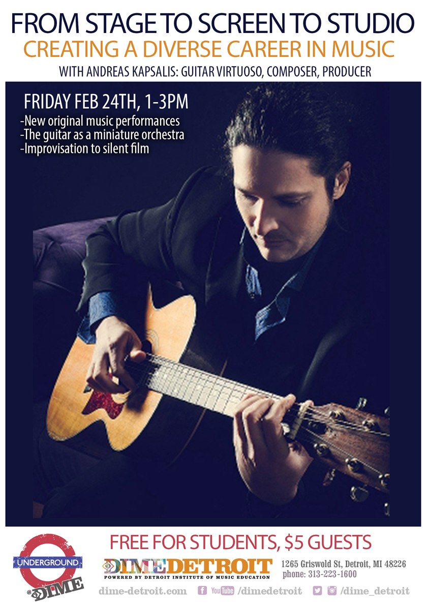 Friday, Feb 24, 2017, Andreas Kapsalis at DIME in Detroit